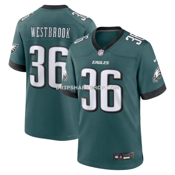 Mens Nike Brian Westbrook Midnight Green Philadelphia Eagles Team Retired Game Jersey