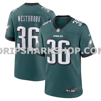 Mens Nike Brian Westbrook Midnight Green Philadelphia Eagles Team Retired Game Jersey