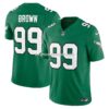 Mens Nike Jerome Brown Kelly Green Philadelphia Eagles Alternate Vapor Fuse Limited Jersey