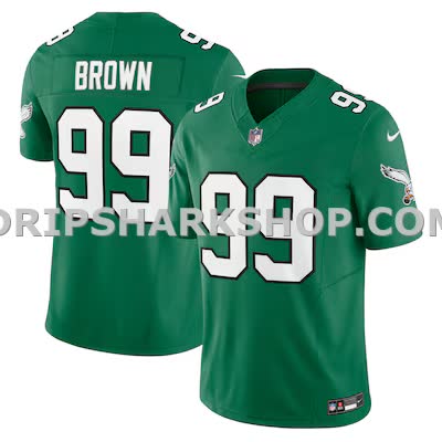 Mens Nike Jerome Brown Kelly Green Philadelphia Eagles Alternate Vapor Fuse Limited Jersey