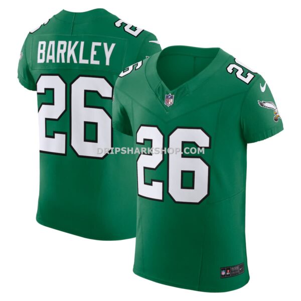 Mens Nike Saquon Barkley Kelly Green Philadelphia Eagles Alternate Vapor Fuse Elite Jersey