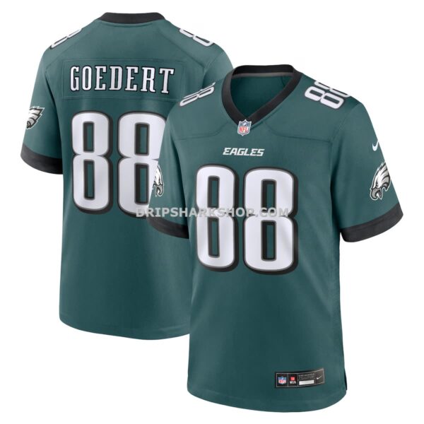 Mens Nike Dallas Goedert Midnight Green Philadelphia Eagles Team Game Jersey