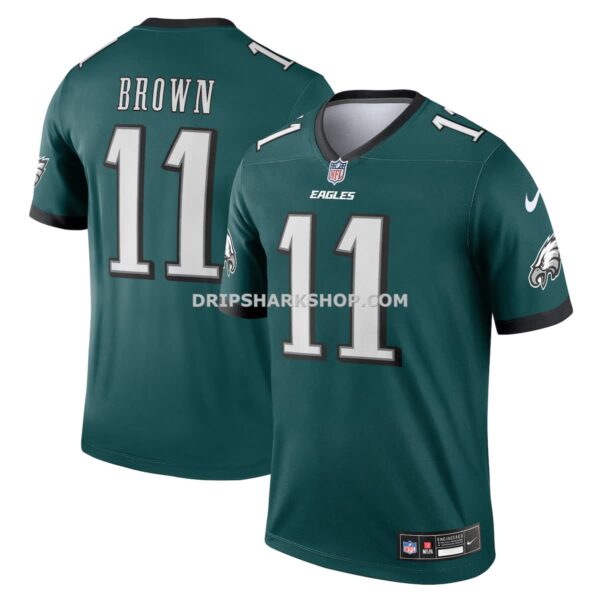 Mens Nike Aj Brown Green Philadelphia Eagles Legend Player Performance Top