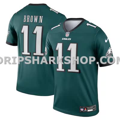 Mens Nike Aj Brown Green Philadelphia Eagles Legend Player Performance Top