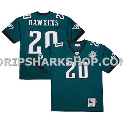 Mens Mitchell And Ness Brian Dawkins Green Philadelphia Eagles 2007 Authentic Throwback Retired Player Jersey