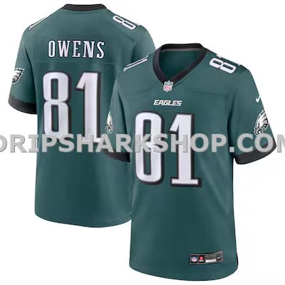 Mens Nike Terrell Owens Midnight Green Philadelphia Eagles Team Retired Player Game Jersey
