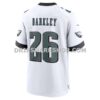 Mens Nike Saquon Barkley White Philadelphia Eagles Game Jersey