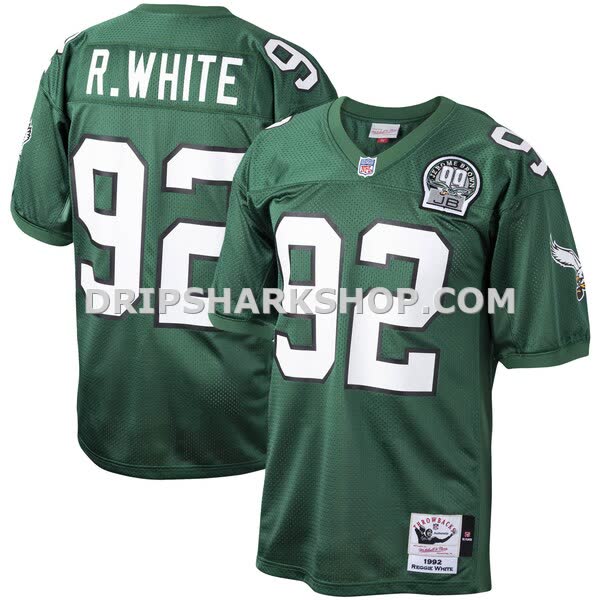 Mens Mitchell And Ness Reggie White Green Philadelphia Eagles Authentic Throwback Retired Player Jersey Pi3614000