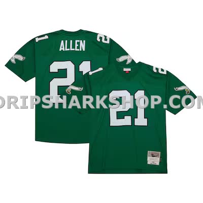 Mens Mitchell And Ness Eric Allen Kelly Green Philadelphia Eagles Legacy Replica Jersey