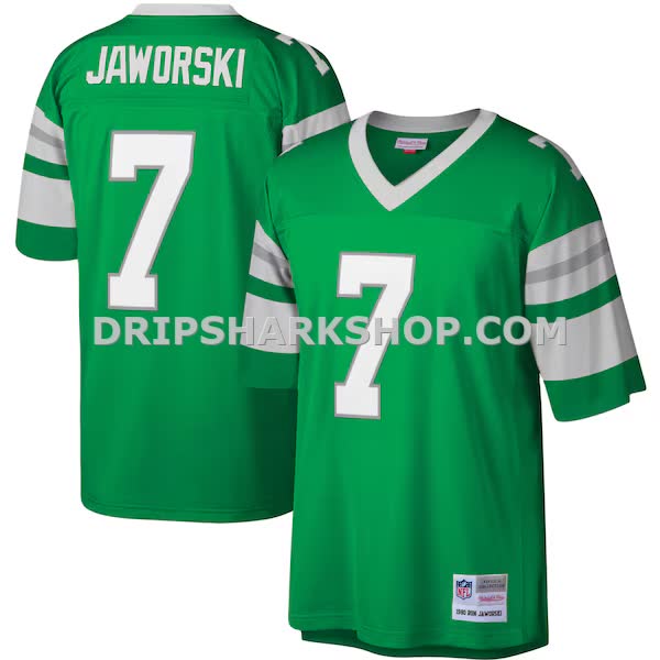 Mens Mitchell And Ness Ron Jaworski Kelly Green Philadelphia Eagles Legacy Replica Jersey Pi3610000