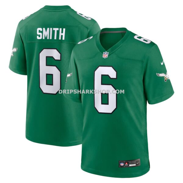 Mens Nike Devonta Smith Kelly Green Philadelphia Eagles Alternate Game Player Jersey