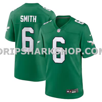 Mens Nike Devonta Smith Kelly Green Philadelphia Eagles Alternate Game Player Jersey