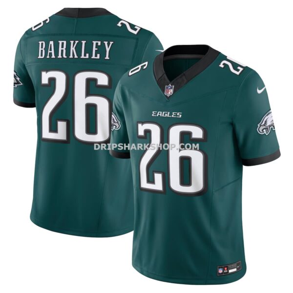 Mens Nike Saquon Barkley Midnight Green Philadelphia Eagles Vapor Fuse Limited Jersey