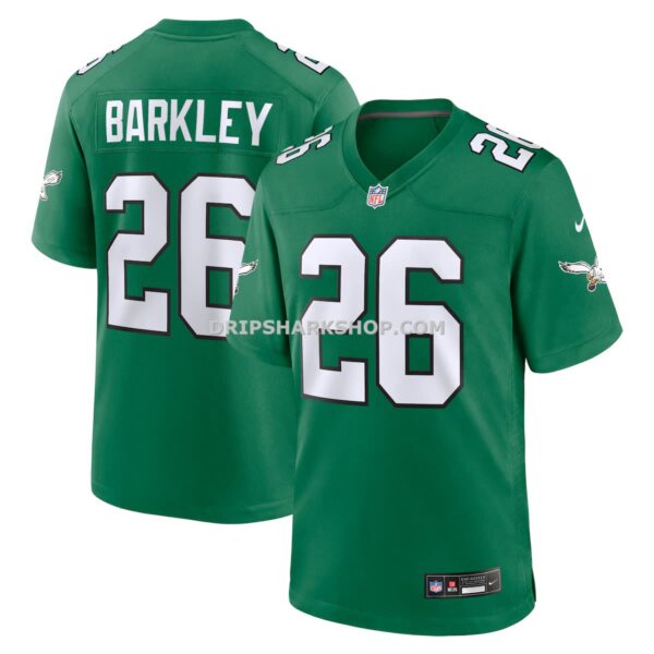Mens Nike Saquon Barkley Kelly Green Philadelphia Eagles Alternate Game Jersey