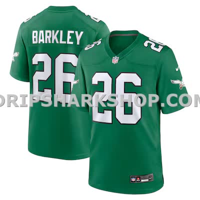 Mens Nike Saquon Barkley Kelly Green Philadelphia Eagles Alternate Game Jersey