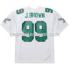 Mens Mitchell And Ness Jerome Brown White Philadelphia Eagles 1991 Authentic Throwback Retired Player Jersey