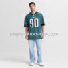 Mens Nike Jordan Davis Midnight Green Philadelphia Eagles Team Game Jersey