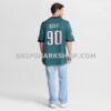 Mens Nike Jordan Davis Midnight Green Philadelphia Eagles Team Game Jersey
