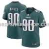 Mens Nike Jordan Davis Midnight Green Philadelphia Eagles Team Game Jersey