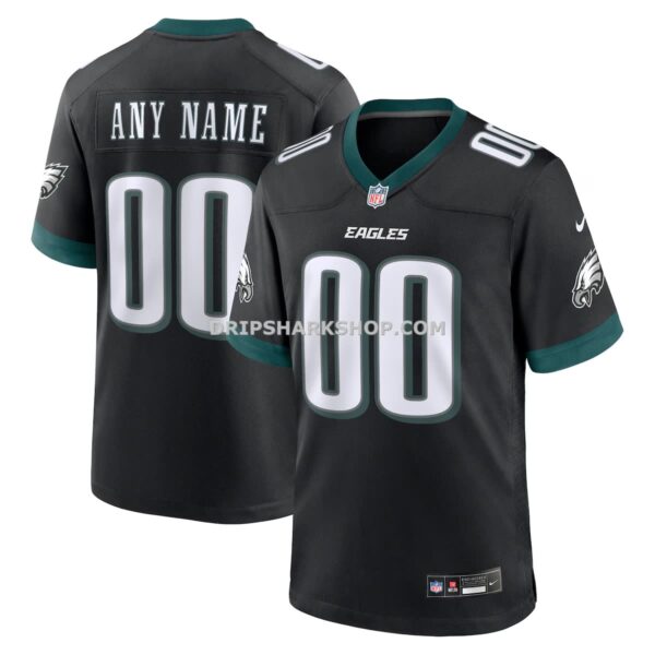 NFL26b610G04-1ef731 Mens Nike Black Philadelphia Eagles Alternate Custom Game Jersey