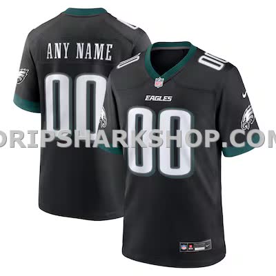 Mens Nike Black Philadelphia Eagles Alternate Custom Game Jersey