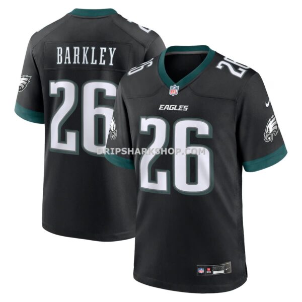 NFL26bc6cG04-4383ca Mens Nike Saquon Barkley Black Philadelphia Eagles Alternate Game Jersey