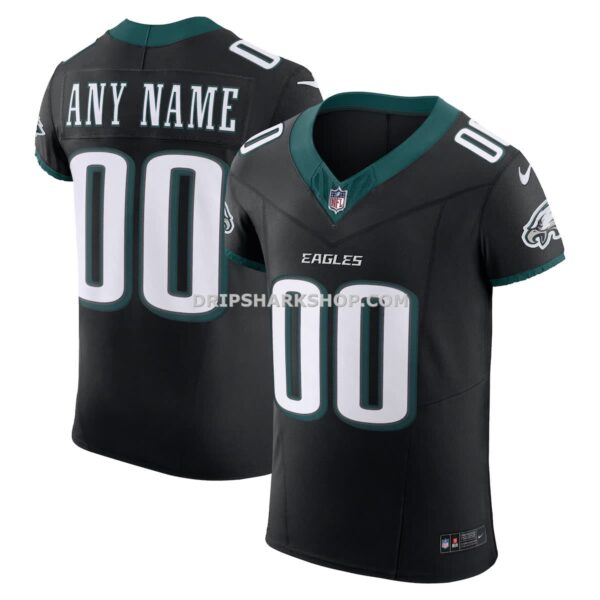 Mens Nike Black Philadelphia Eagles Alternate Vapor Fuse Elite Custom Jersey