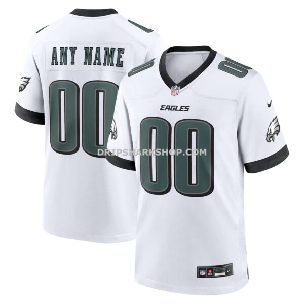 Mens Nike White Philadelphia Eagles Custom Game Jersey