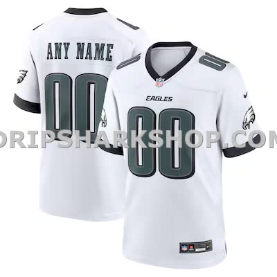 Mens Nike White Philadelphia Eagles Custom Game Jersey