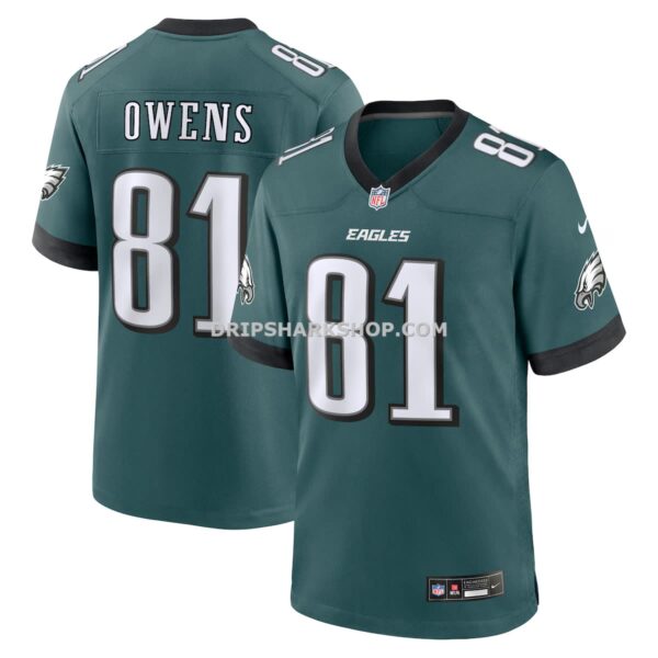 Mens Nike Terrell Owens Midnight Green Philadelphia Eagles Team Retired Game Jersey
