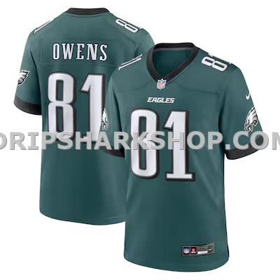 Mens Nike Terrell Owens Midnight Green Philadelphia Eagles Team Retired Game Jersey