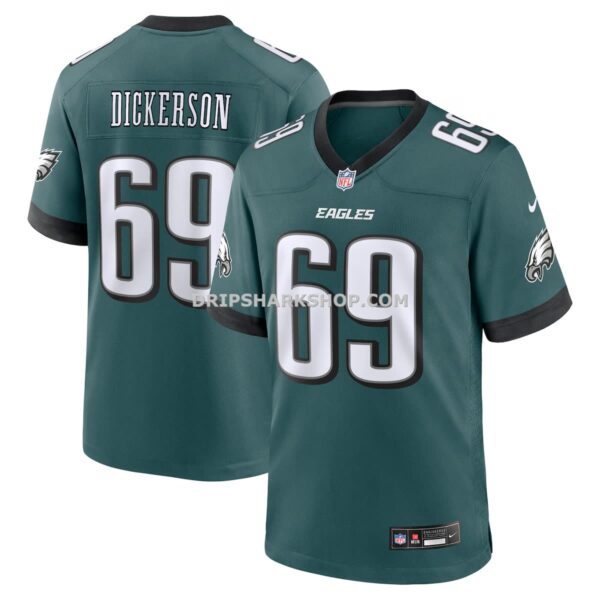 NFL26c6e1G04-5fbf7a Mens Nike Landon Dickerson Midnight Green Philadelphia Eagles Team Game Jersey