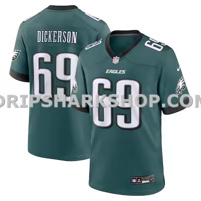 Mens Nike Landon Dickerson Midnight Green Philadelphia Eagles Team Game Jersey