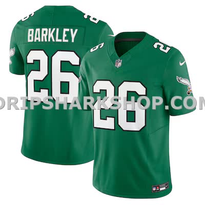 Mens Nike Saquon Barkley Kelly Green Philadelphia Eagles Alternate Vapor Fuse Limited Jersey