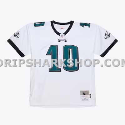 Mens Mitchell And Ness Desean Jackson White Philadelphia Eagles 2009 Legacy Throwback Replica Jersey