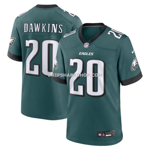 Mens Nike Brian Dawkins Midnight Green Philadelphia Eagles Team Game Jersey