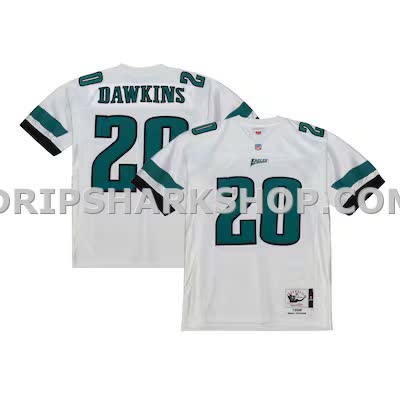 Mens Mitchell And Ness Brian Dawkins White Philadelphia Eagles 1996 Authentic Throwback Retired Player Jersey