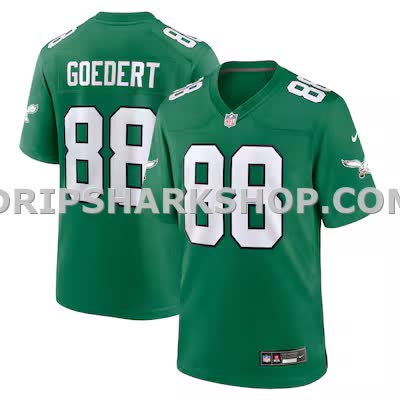 Mens Nike Dallas Goedert Kelly Green Philadelphia Eagles Alternate Game Player Jersey
