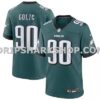 Mens Nike Mike Golic Midnight Green Philadelphia Eagles Team Retired Player Game Jersey