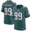 Mens Nike Jerome Brown Midnight Green Philadelphia Eagles Team Retired Player Game Jersey