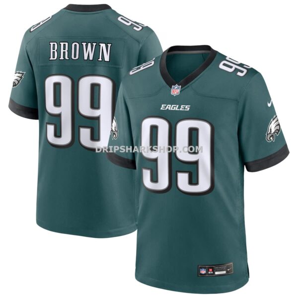 Mens Nike Jerome Brown Midnight Green Philadelphia Eagles Team Retired Player Game Jersey