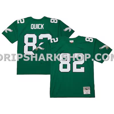 Mens Mitchell And Ness Mike Quick Kelly Green Philadelphia Eagles Legacy Replica Jersey