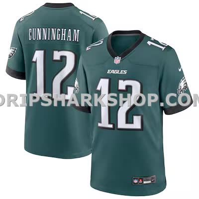 Mens Nike Randall Cunningham Midnight Green Philadelphia Eagles Team Retired Player Game Jersey