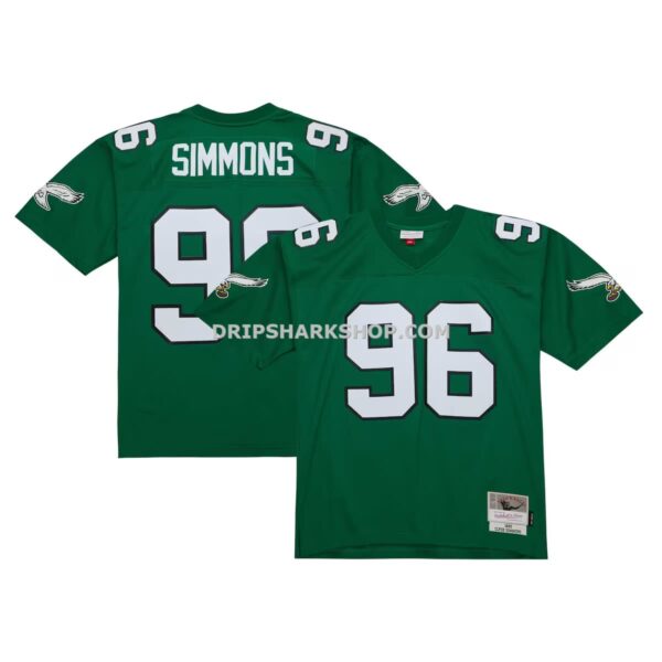 NFL26f97cG04-c28fc2 Mens Mitchell And Ness Clyde Simmons Kelly Green Philadelphia Eagles Legacy Replica Jersey