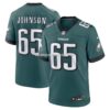 Mens Nike Lane Johnson Midnight Green Philadelphia Eagles Team Game Jersey