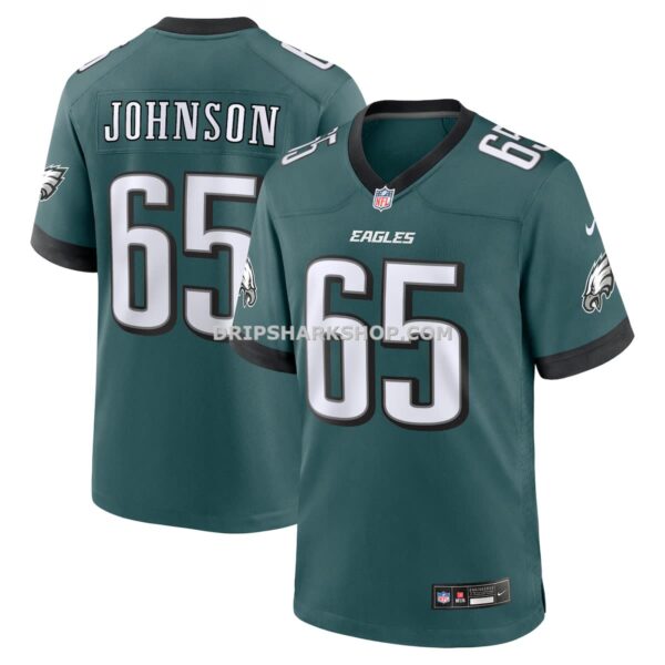 Mens Nike Lane Johnson Midnight Green Philadelphia Eagles Team Game Jersey
