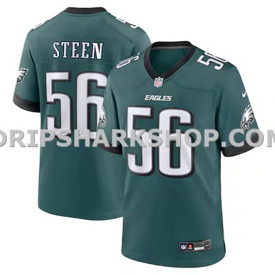 Mens Nike Tyler Steen Midnight Green Philadelphia Eagles Team Game Jersey