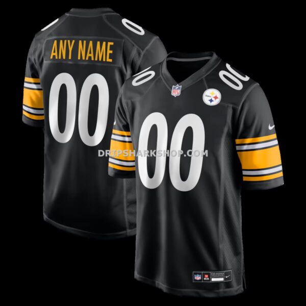 Mens Nike Black Pittsburgh Steelers Custom Game Jersey