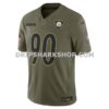 Mens Nike Tj Watt Olive Pittsburgh Steelers 2025 Salute To Service Limited Jersey