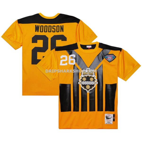 Mens Mitchell And Ness Rod Woodson Gold Pittsburgh Steelers 1994 Authentic Throwback Retired Player Jersey